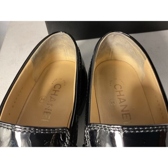 Chanel Patent Black Loafers - Size 8 - Picture 11 of 11